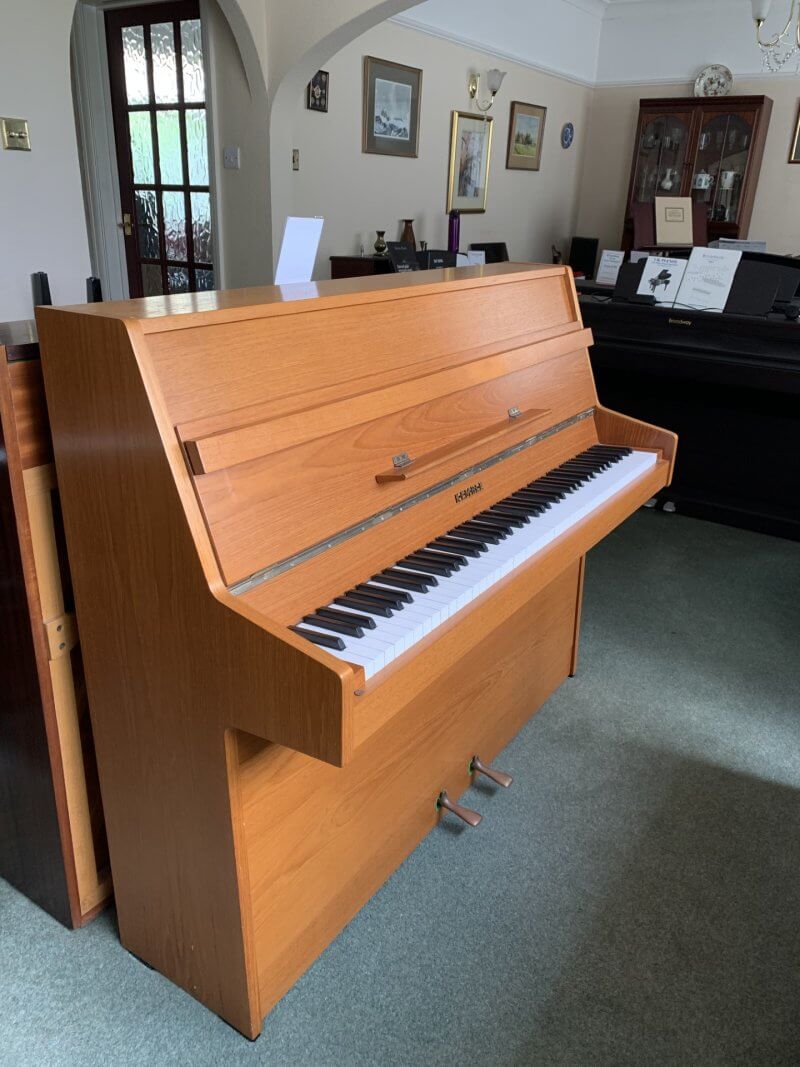 Second hand Kemble light wood upright piano