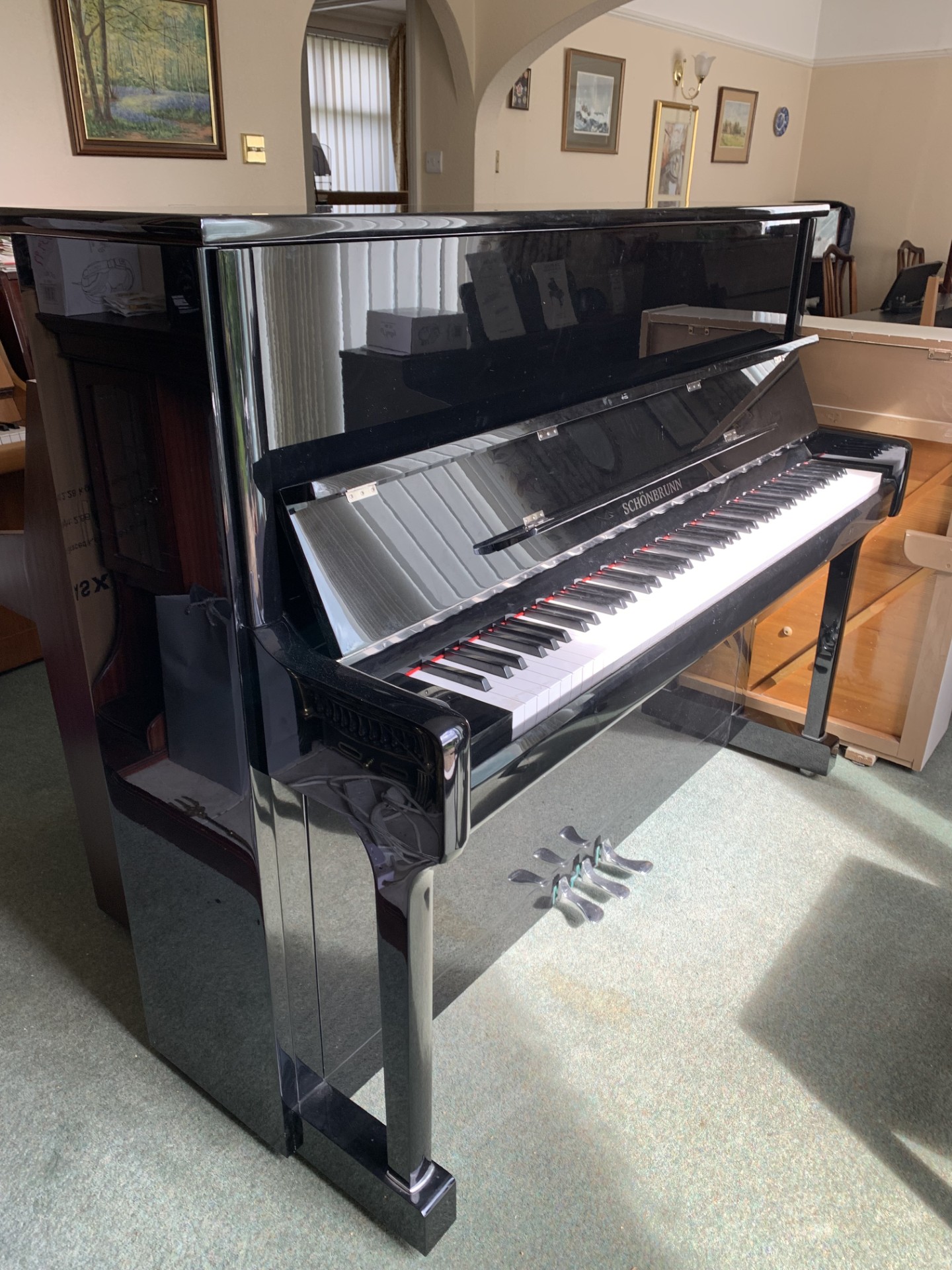 Second hand Schonbrunn piano polished black