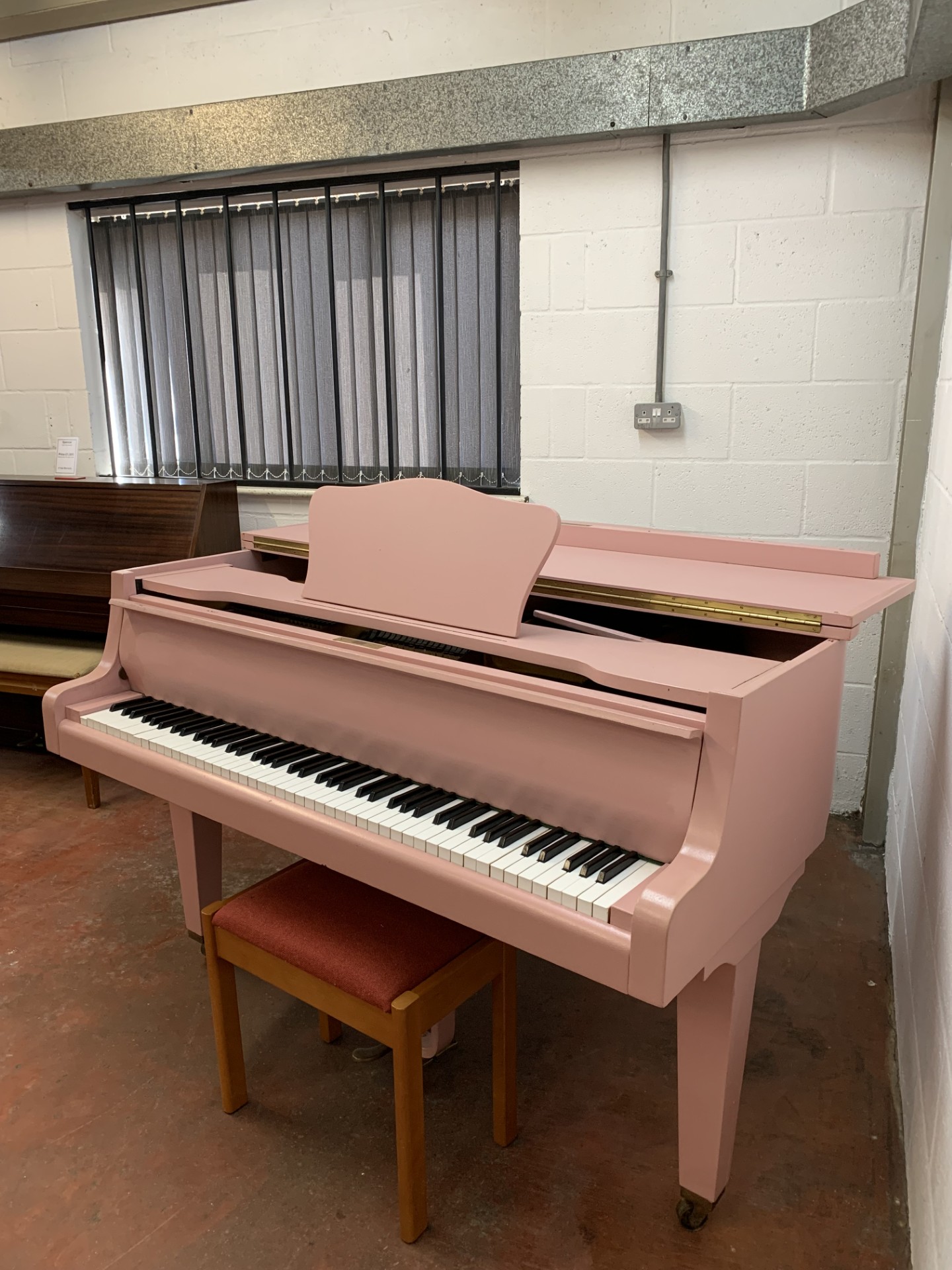 Zimmermann baby grand piano in pink